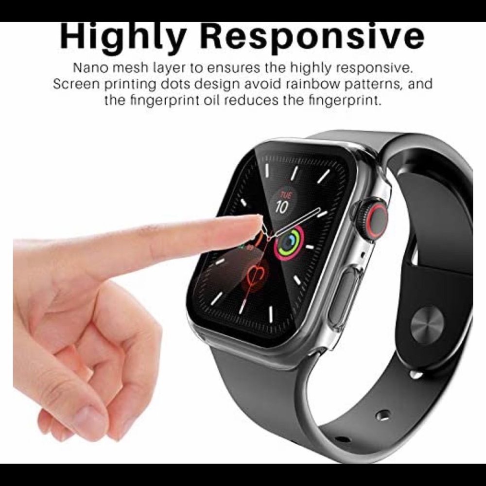 LK 3-pack Smartwatch Case Built-In Tempered Glass - Picture 4 of 8